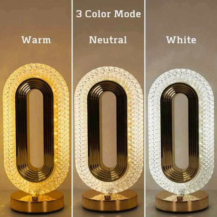 Oval Rechargeable Crystal Touch Lamp