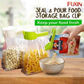 Pack of 2pcs 2in1 Large Size Shopping Bag Sealing Nozzle Clip Shopper