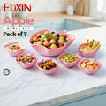 Pack of 7pcs Apple Plate and Bowls Set