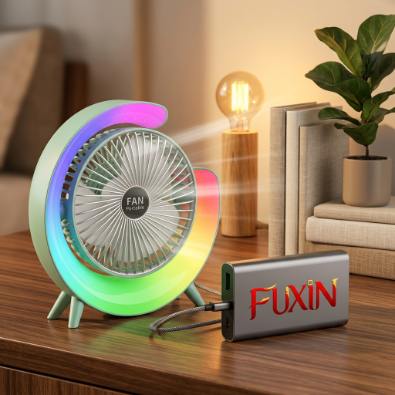 RGB Rainbow LED USB Desk Fan