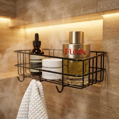 Single Layer Shampoo Rack Stand With Sticker Hook