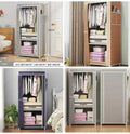 Space-saving foldable wardrobe with stylish design—perfect for organizing clothes neatly in any room.